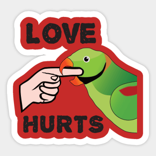Love Hurts - Alexandrine Parakeet Male Sticker